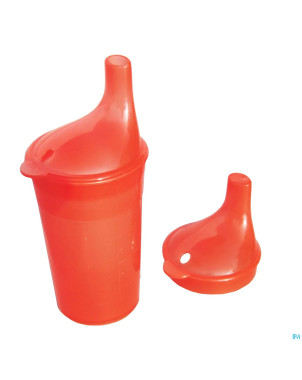 Gobelet set 2 becs long 250ml rouge adhome