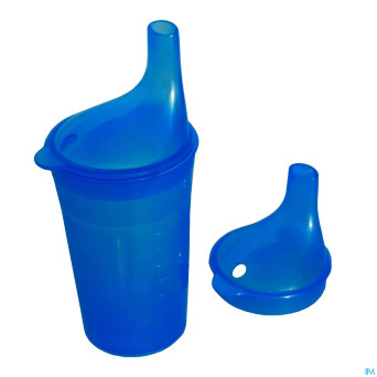 Gobelet set 2 becs long 250ml bleu adhome