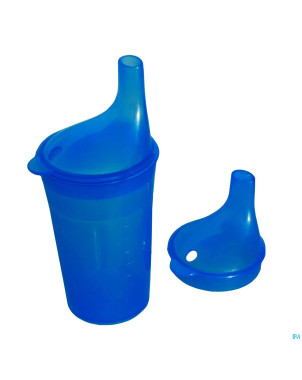 Gobelet set 2 becs long 250ml bleu adhome