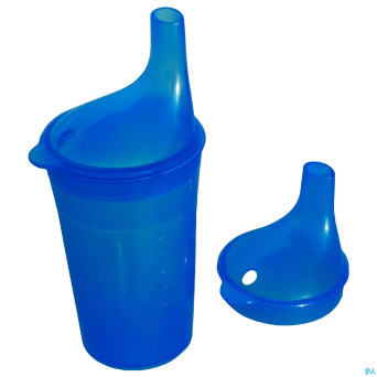 Gobelet set 2 becs long 250ml bleu adhome