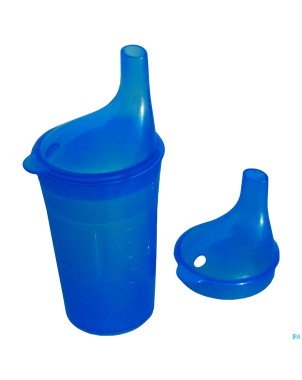 Gobelet set 2 becs long 250ml bleu adhome