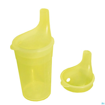 Gobelet set 2 becs long 250ml jaune adhome