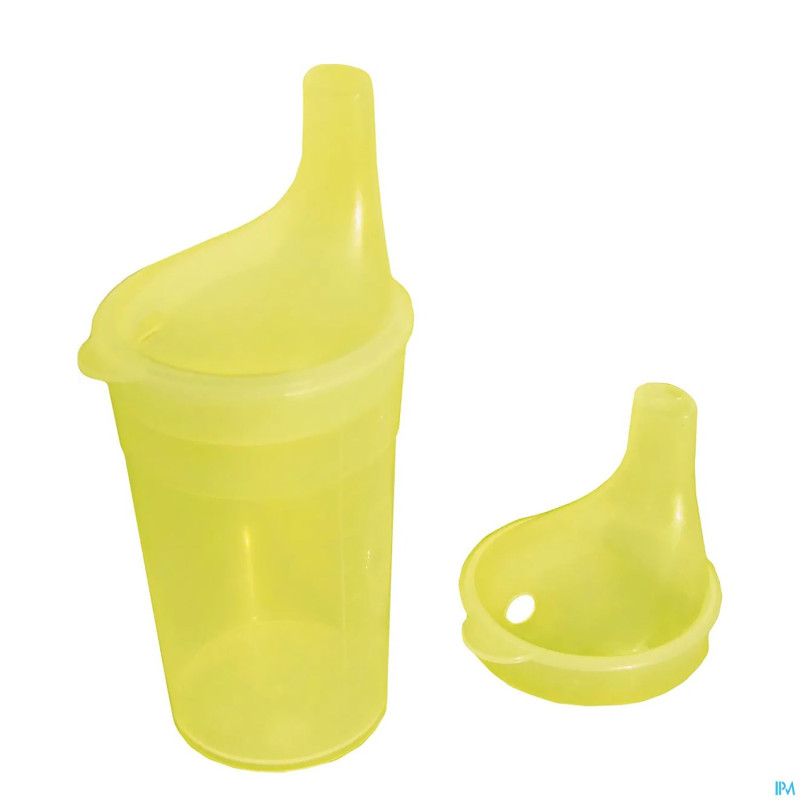 Gobelet set 2 becs long 250ml jaune adhome