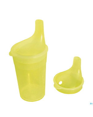 Gobelet set 2 becs long 250ml jaune adhome