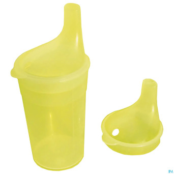 Gobelet set 2 becs long 250ml jaune adhome