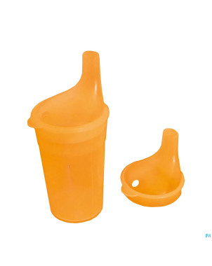 Gobelet set 2 becs long 250ml orange adhome