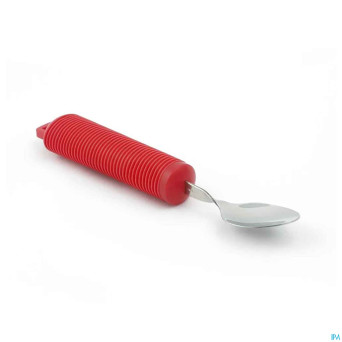 Couverts adaptes manche rouge petite cuillere