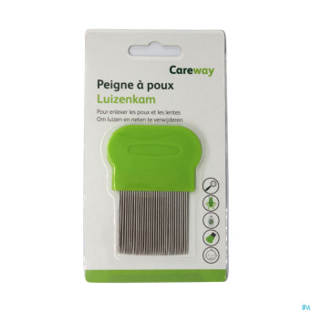 Careway peigne poux metal