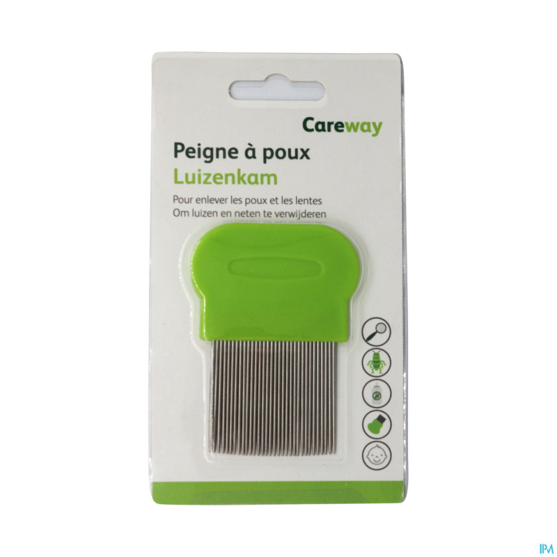 Careway peigne poux metal