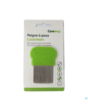 Careway peigne poux metal
