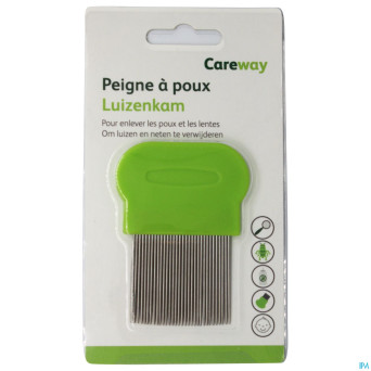 Careway peigne poux metal