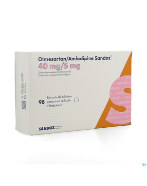 Olmesartan amlodipine sandoz 40/ 5mg comp pell  98