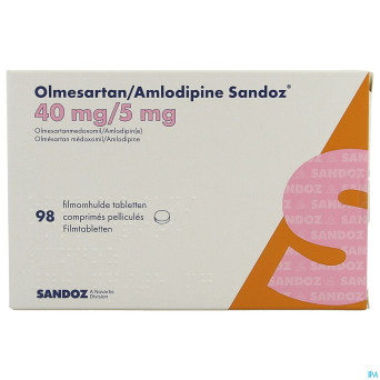 Olmesartan amlodipine sandoz 40/ 5mg comp pell  98