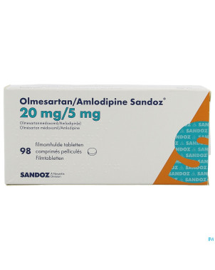 Olmesartan amlodipine sandoz 20/ 5mg comp pell  98