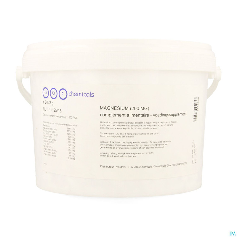 Magnesium citrate 200mg    caps 1200 abc