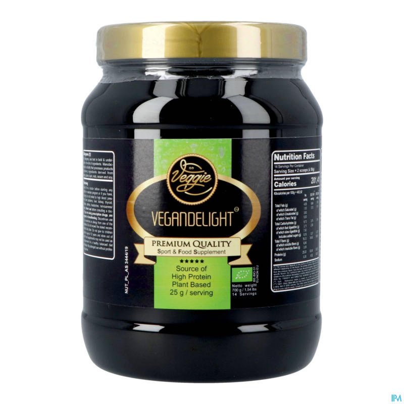 Goveggie vegandelight vanilla 700g
