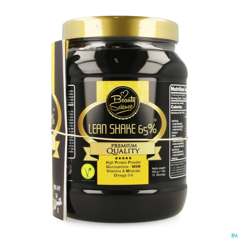 Beauty science lean shake 65% yellow twist 453g