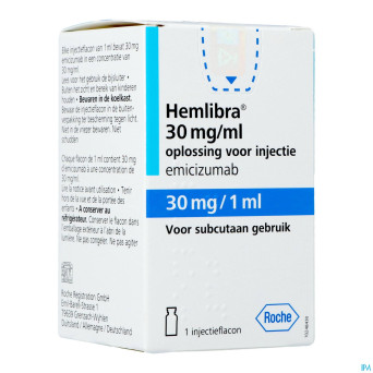 Hemlibra  30mg/1,0ml sol inj fl inj 1 +cnk 4125928