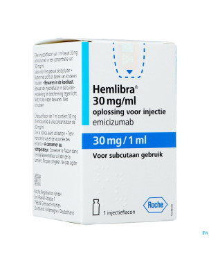 Hemlibra  30mg/1,0ml sol inj fl inj 1 +cnk 4125928