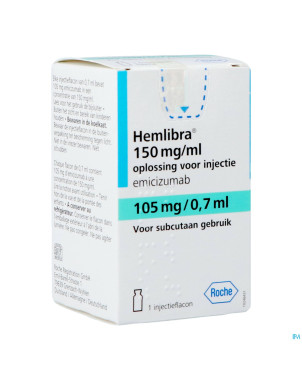Hemlibra 105mg/0,7ml sol inj fl inj 1 +cnk 4125928