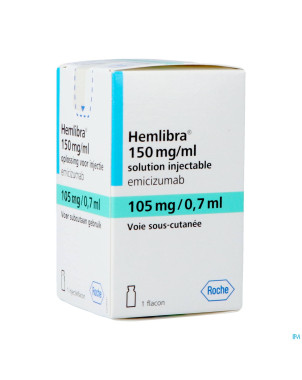 Hemlibra 105mg/0,7ml sol inj fl inj 1 +cnk 4125928