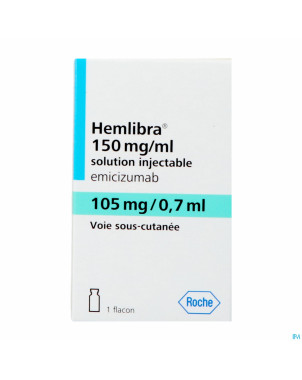 Hemlibra 105mg/0,7ml sol inj fl inj 1 +cnk 4125928