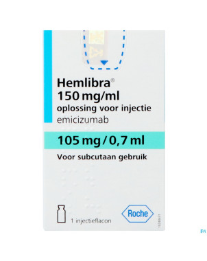 Hemlibra 105mg/0,7ml sol inj fl inj 1 +cnk 4125928