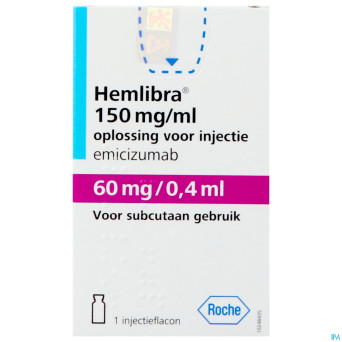 Hemlibra  60mg/0,4ml sol inj fl inj 1 +cnk 4125928
