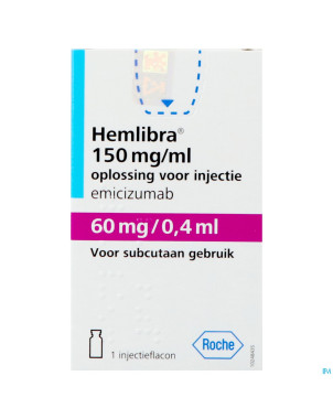 Hemlibra  60mg/0,4ml sol inj fl inj 1 +cnk 4125928