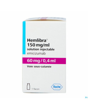 Hemlibra  60mg/0,4ml sol inj fl inj 1 +cnk 4125928