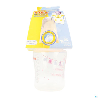 Nuby little moments biberon rose 270ml 0m+