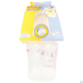 Nuby little moments biberon rose 270ml 0m+