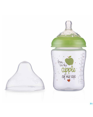 Nuby little moments biberon vert  270ml 0m+