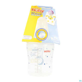 Nuby little moments biberon bleu 270ml 0m+