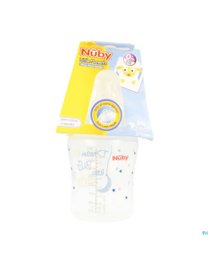 Nuby little moments biberon bleu 270ml 0m+