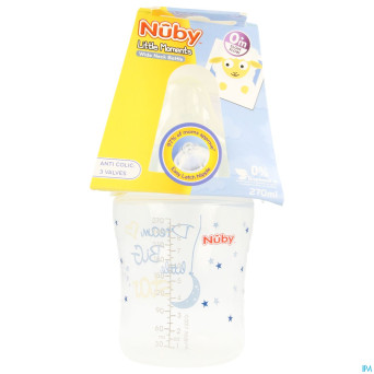Nuby little moments biberon bleu 270ml 0m+