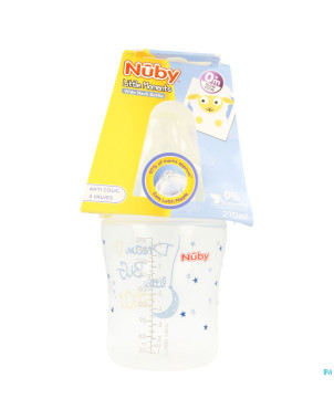 Nuby little moments biberon bleu 270ml 0m+
