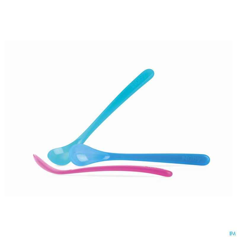 Nuby cuillere thermosensible long manche 6m+ 2