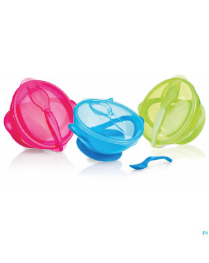 Nuby bol ventouse + cuillere 6m+