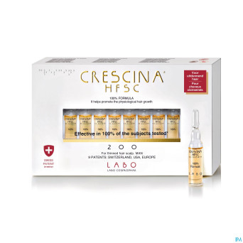 Crescina hfsc 100% 200 homme amp 10