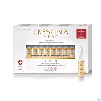 Crescina hfsc 100% 500 homme amp 10