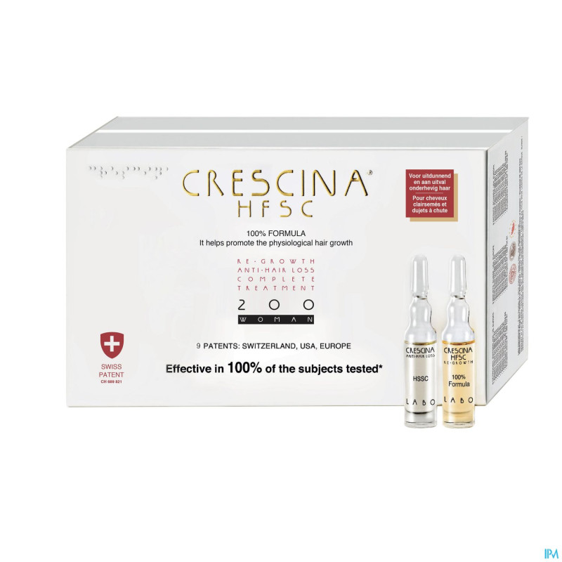 Crescina hfsc 100% 200 femme traitement complet