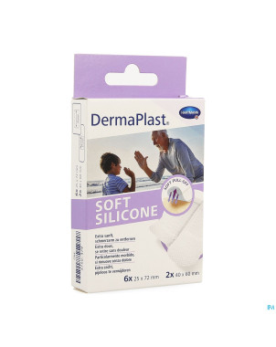 Dermaplast soft silicone 25x72mm 6/40x60mm 2