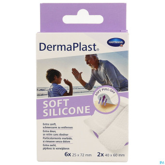 Dermaplast soft silicone 25x72mm 6/40x60mm 2