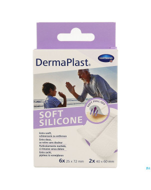 Dermaplast soft silicone 25x72mm 6/40x60mm 2