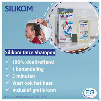 Silikom once shampooing a/poux a/lente    200ml