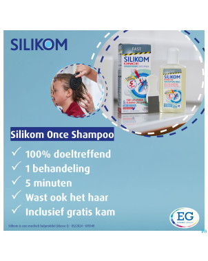 Silikom once shampooing a/poux a/lente    200ml