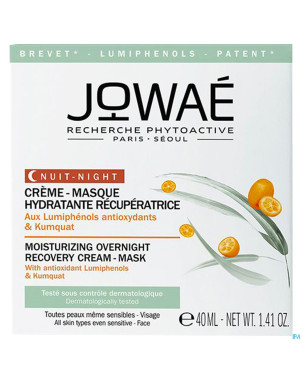 Jowae creme masque hydratant recup. nuit pot 40ml