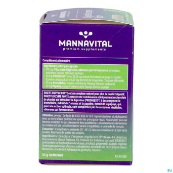 Mannavital digest enzyme  forte    v-caps 60
