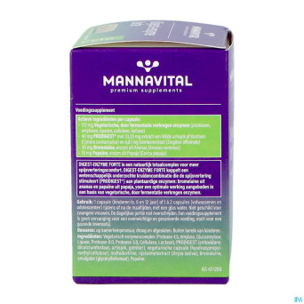 Mannavital digest enzyme  forte    v-caps 60